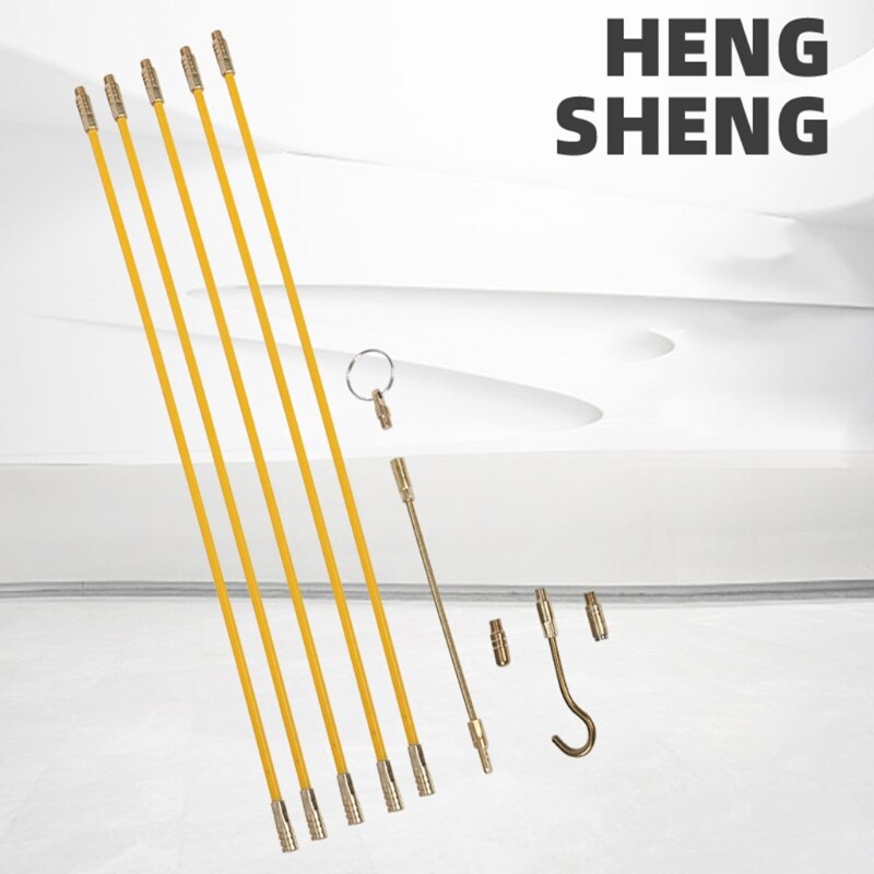 10Pcs/Set 13 Inches Cable Access Kits Electricians Puller Rods Wires Wire Push Rod for Electricians M4YD
