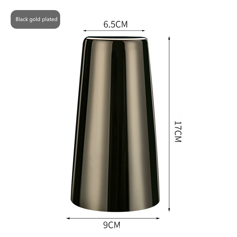 Jarra para batidos de leche, vaso Boston Hall de 820ml, fabricación de cóctel americano, barra de Metal de vidrio, herramienta de Bar de oro rosa: Black gold plated