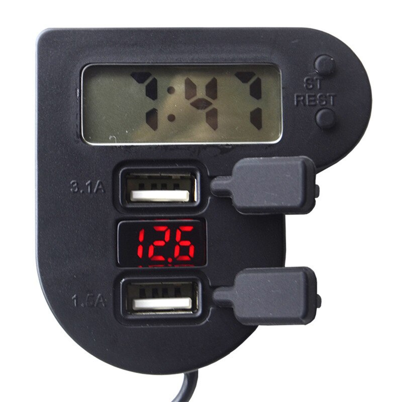 Universal USB Motorcycle Waterproof Charger Motorbike Adapter Electric Bicycle Digital Voltmeter Gauge Handlebar Car-styling