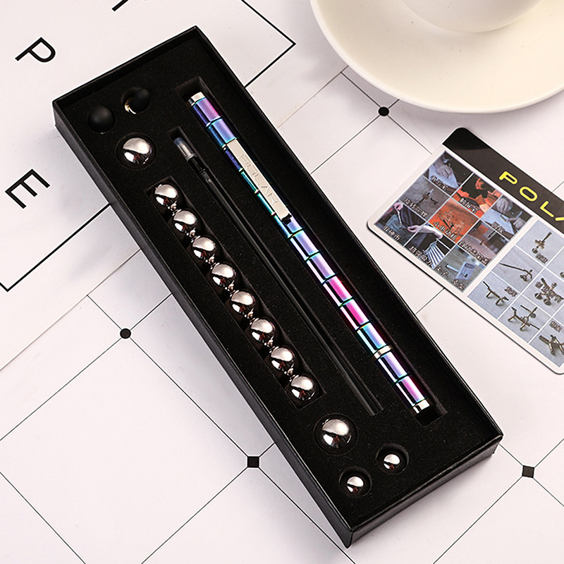 Metalen Magnetische Pen 1.0Mm Gel Pen Telefoon Touch Pen Modulaire Denken Inkt Decompressie Speelgoed Kantoorbenodigdheden