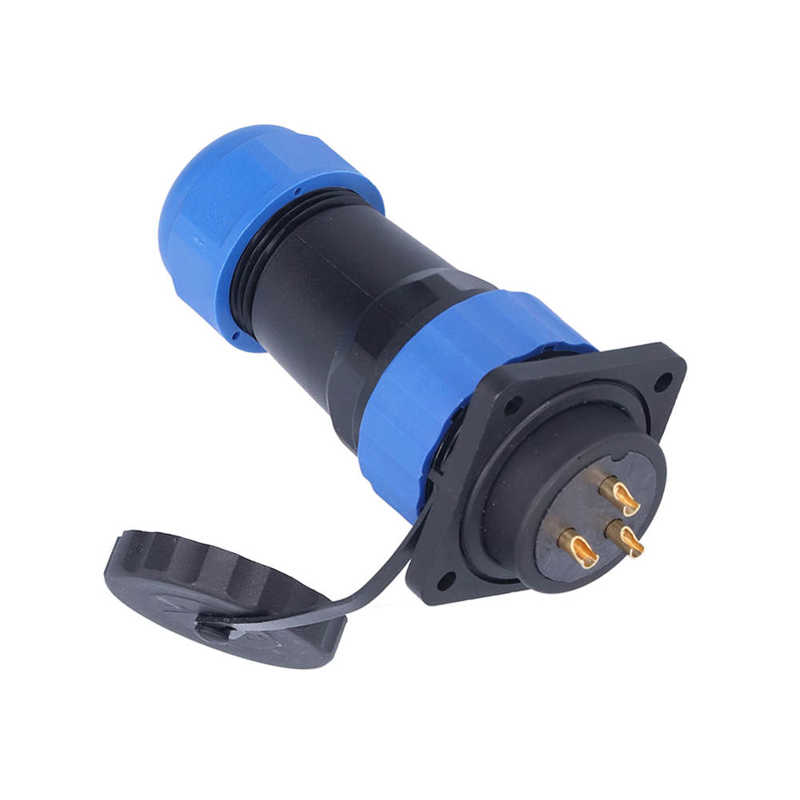 Electrical Wire Connector Waterproof Plug Socket Copper Contacts with Silicone Sealing Ring for Instruments for Marine