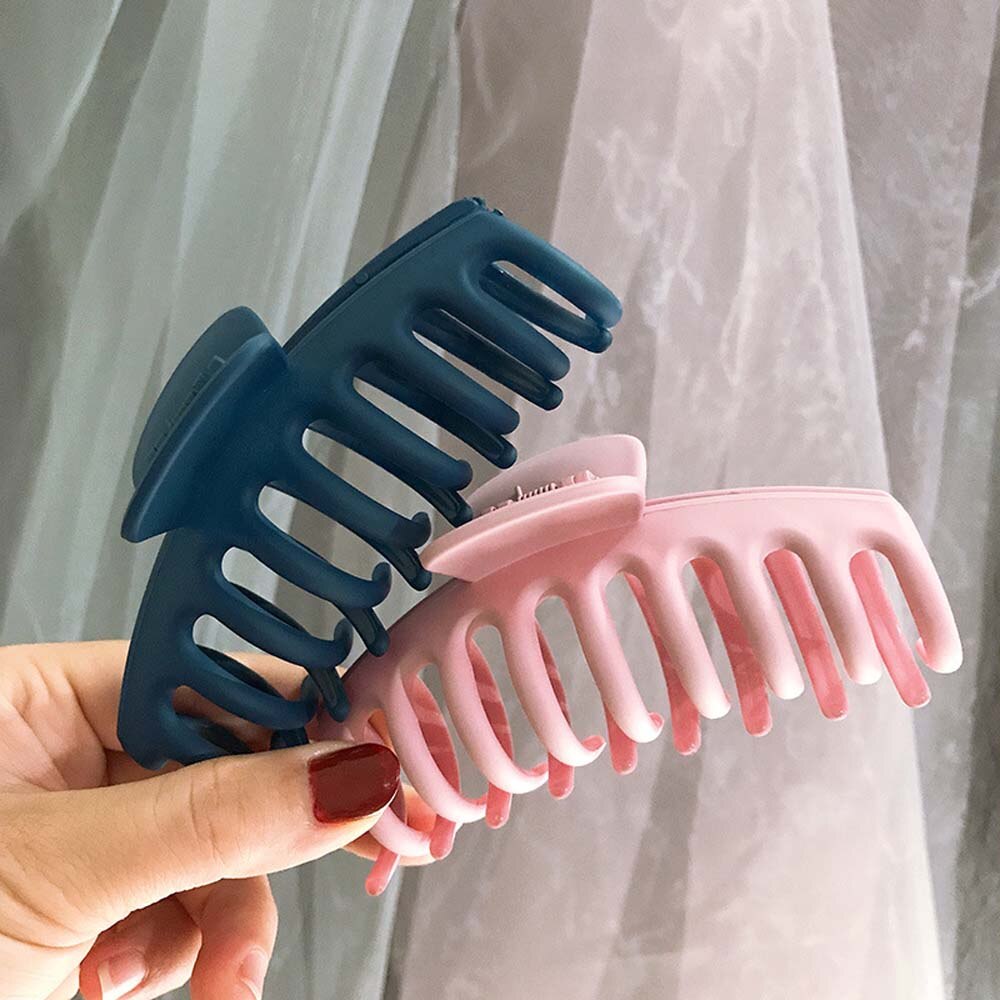 Klauw Clip Voor Vrouwen Stoere Zwarte Plastic Haar Klauw Grote Size Haar Klemmen Klauw Clip Krab Voor Haar accessoires