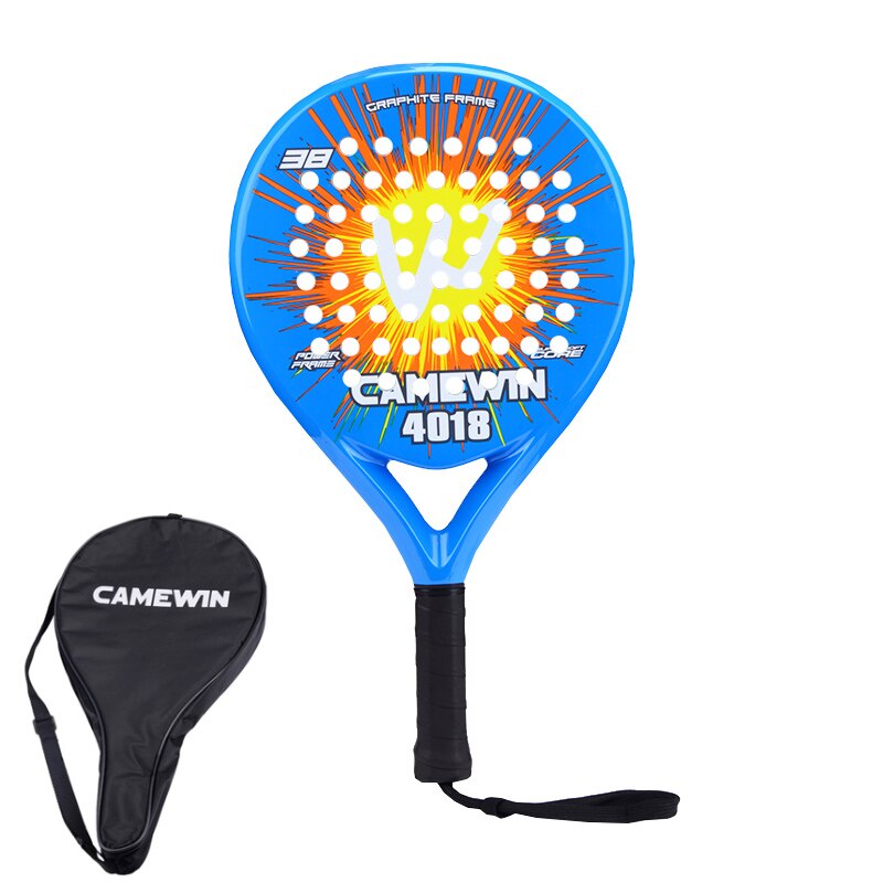 Carbon Fiber Padel Tennis Racket Mannen Vrouwen Sport Zacht Gezicht Tennis Paddle Racket Met Beschermende Tas Cover: R01