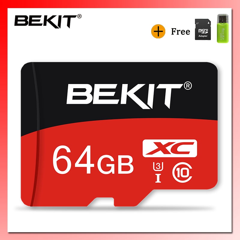 Bekit tarjeta de memoria Micro SD 256GB 128GB 64GB 32GB 16GB 8GB tarjeta Microsd Clase 10 U1 U3 TF tarjeta SD Mini tarjetas Flash para teléfono