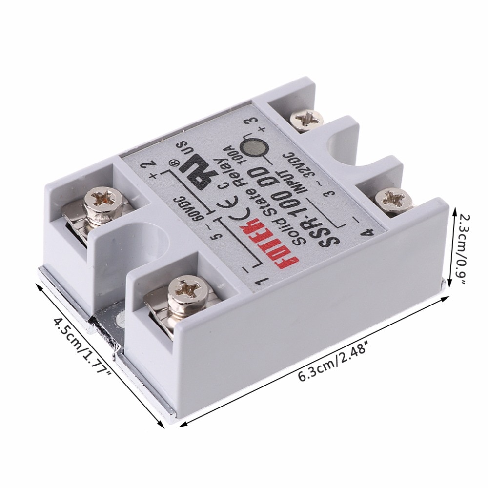 SSR-100 DD Solid State Relay Module 100A 3-32V DC Input 5-60V DC Output Relay