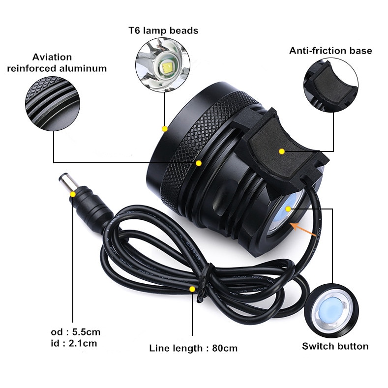 WasaFire 10000 Lumen Fahrrad Licht 7 * XM-L T6 LED Fahrrad Lichter MTB Scheinwerfer Radfahren Kopf Lampe mit 18650 Batterie Pack + Ladegerät