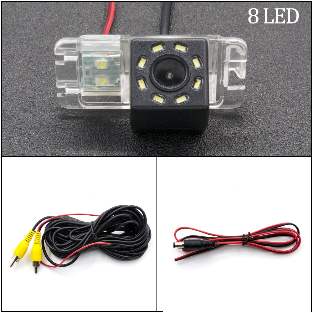 Vehicle Rear View Camera For Ford Focus 2 hatchback Mondeo MK4 MK5/Fusion sedan Fiesta MK6 S-Max MK1 Car: 8 LED Camera