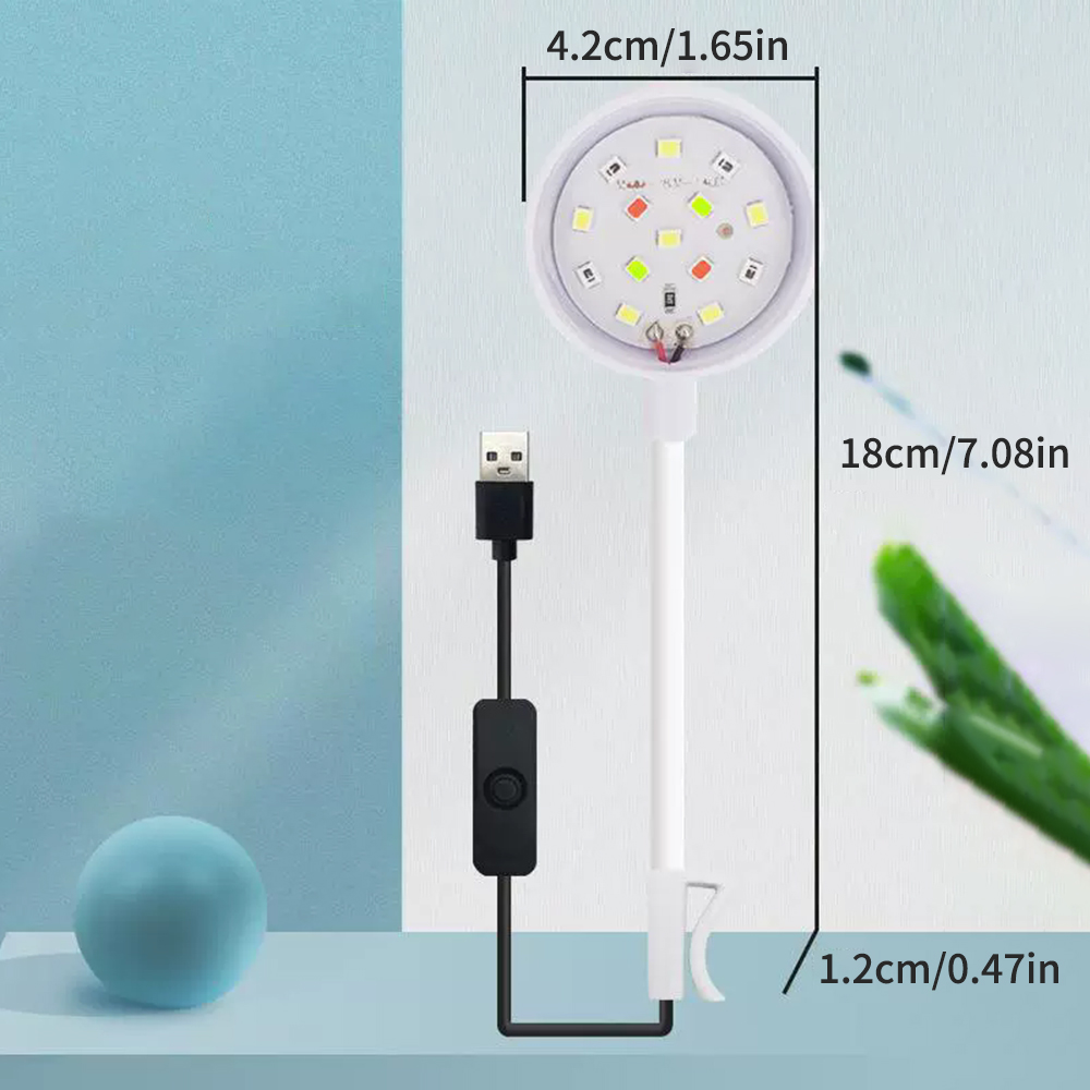 Lumière Led pour petit Aquarium, 1 pièce, éclairage d'herbe aquatique, Mini lumière de remplissage, étanche, accessoires d'aménagement paysager
