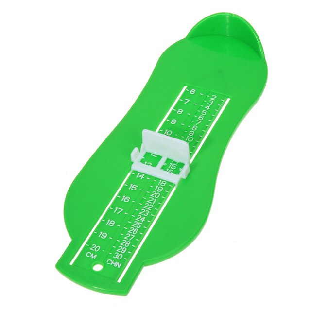 0-30cm baby fodmåler linealværktøj sko størrelse hjælper 18-50 euro størrelse fodmåler baby børn fodmåling tilfældig farve: Grøn