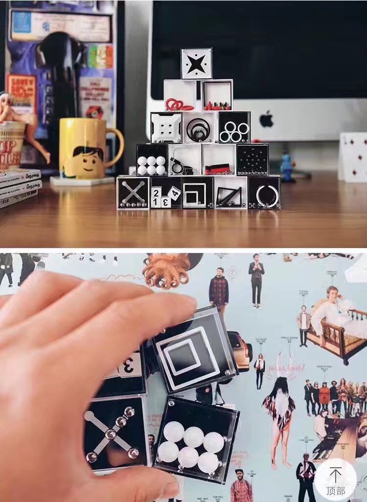 neue Zappeln Kasten Dekompression Banlance Anti SpannungsarmglüHenne Angst Entspannen Übung Hände-auf Gleichgewicht Kraft Puzzle Spiel Spielzeug