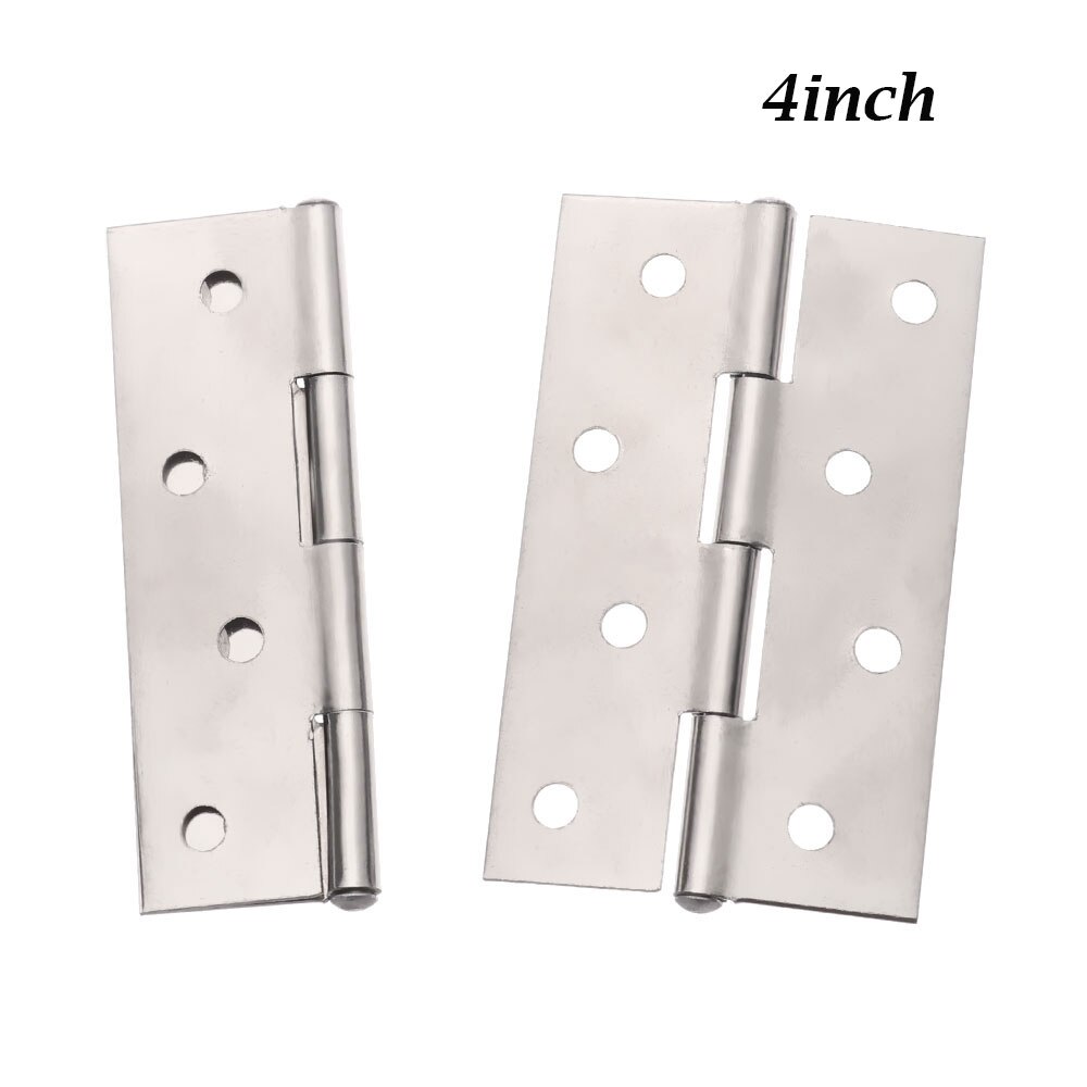 Stainless Steel Kitchen Cabinet Door Hinges Drawer Jewelry Boxes Hinges 1.5/2/2.5/3/4inch Pair of Furniture Fittings Hardware: 4inch