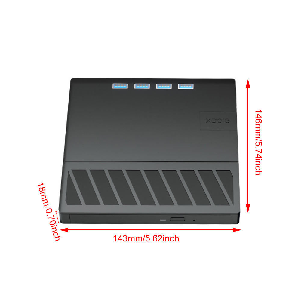 7 w 1 USB 3.0 typ C odtwarzacz DVD czytnik nagrywarki szczupły zewnętrzny napęd CD DVD nagrywarka CD dla okna XP/7/8/10/11 laptop stacjonarny