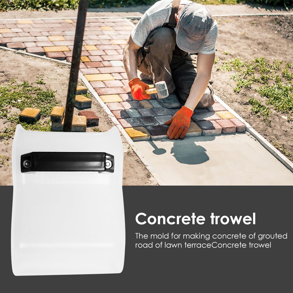 DIY Plastering Trowel Concrete Trowel Handle Edger Model Concrete Trowel Garden Yard Curb Tool Skimming Tile Flooring Grout Plas