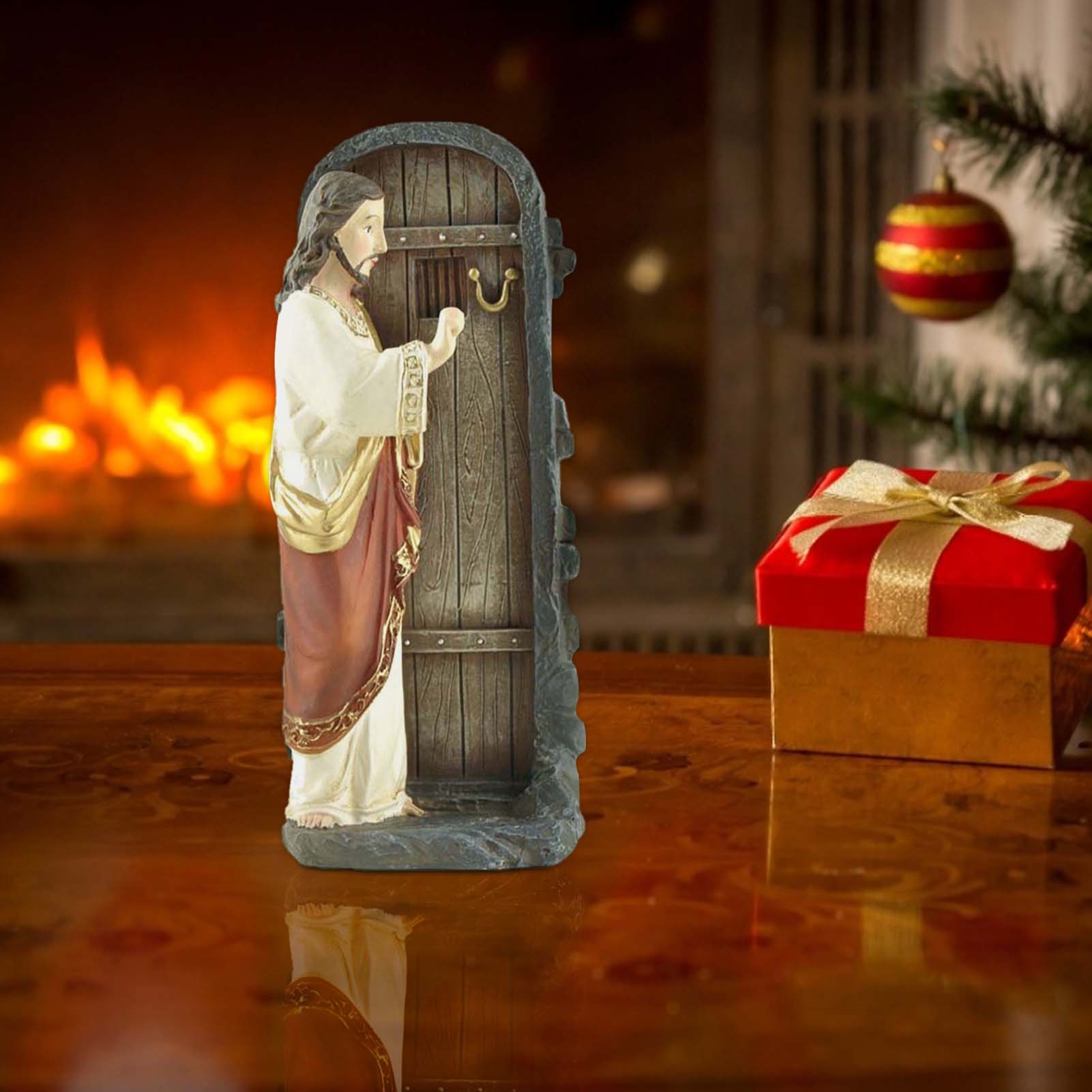 European Jesus knocking on the door decorative resin home decoration statue home decoration tools