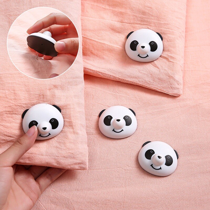 4/8 Stuks Panda Quilt Stand Antislip Nordic Clips Voor Laken Deken Clip Wasknijpers Covers sluiting Clip Houder