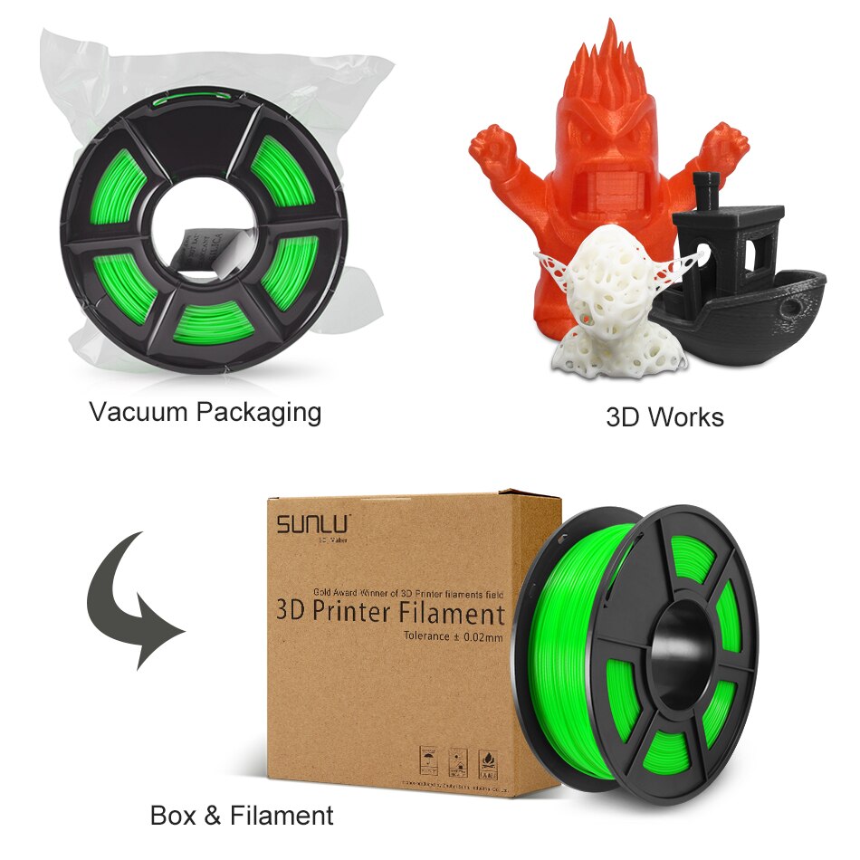 PETG 3D Stampante Filamento 1.75 millimetri 1KG/2.2LB Spool PET Materiale di Stampa 100% nessuna bolla 3D Della Ricarica Della Stampante di colore completo 3д ручка для