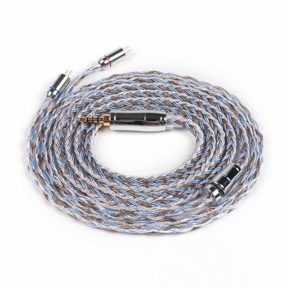 AK KBEAR-Thorough 16 Core Upgraded Silver Plated Copper Cable 2.5/3.5/4.4MM With MMCX/2pin/QDC TFZ Connector For KZ ZS10 ZSN Pro: 2PIN 2.5