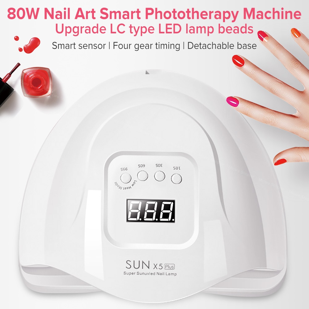 SUN X5 Plus X5 Max UV LED Lamp For Nails Dryer 80W LED Lamp For Manicure UV Light For Gel Nail Lamp Drying Lamp For Gel Varnish