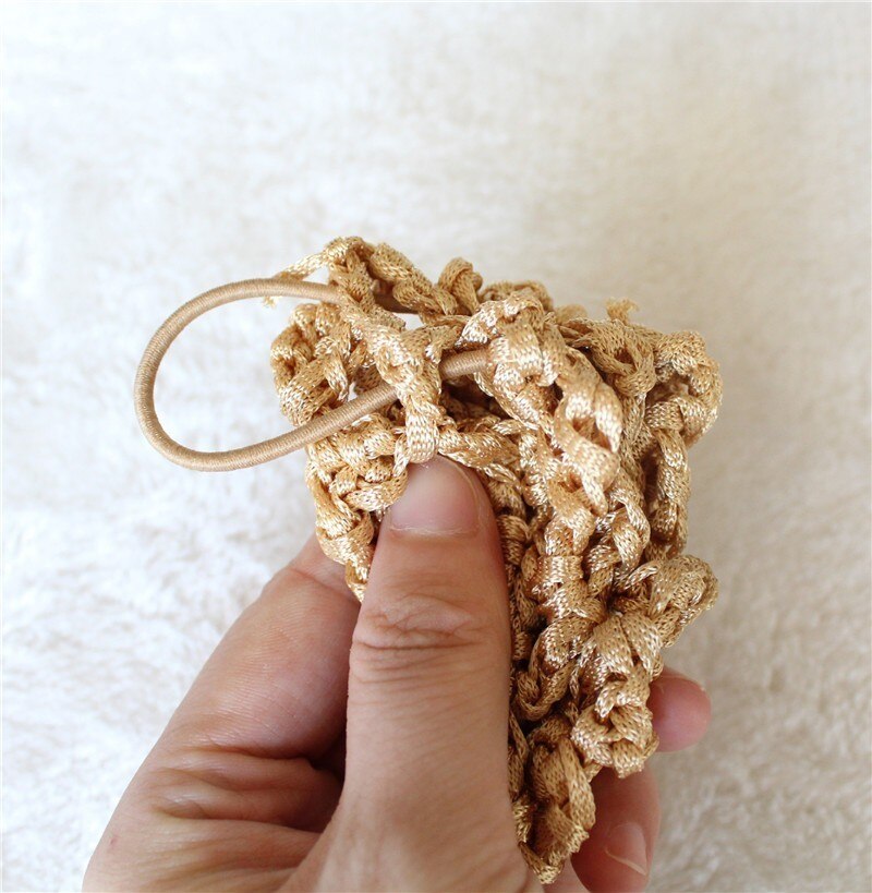 1 stks/pak Elastische Haar Snood Net Handgemaakte Gehaakte Parel Haarnetje Heardress Voor Dansvoorstelling Haarnetje