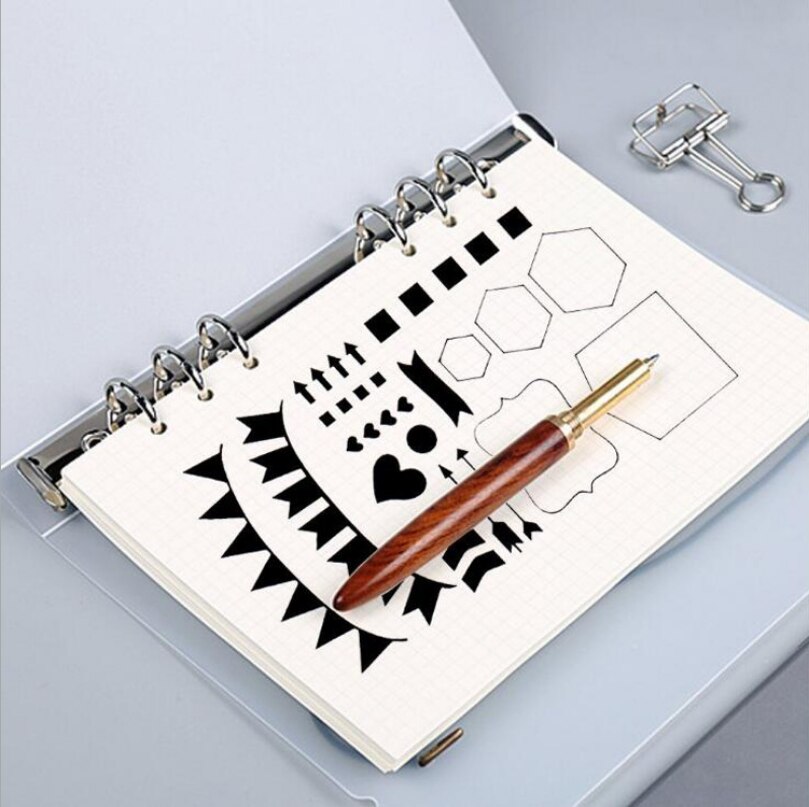 12/20pcs Journal Stencil Set Plastic Planner DIY Drawing Template Diary Planner Journal Notebook Scrapbooking Stamping