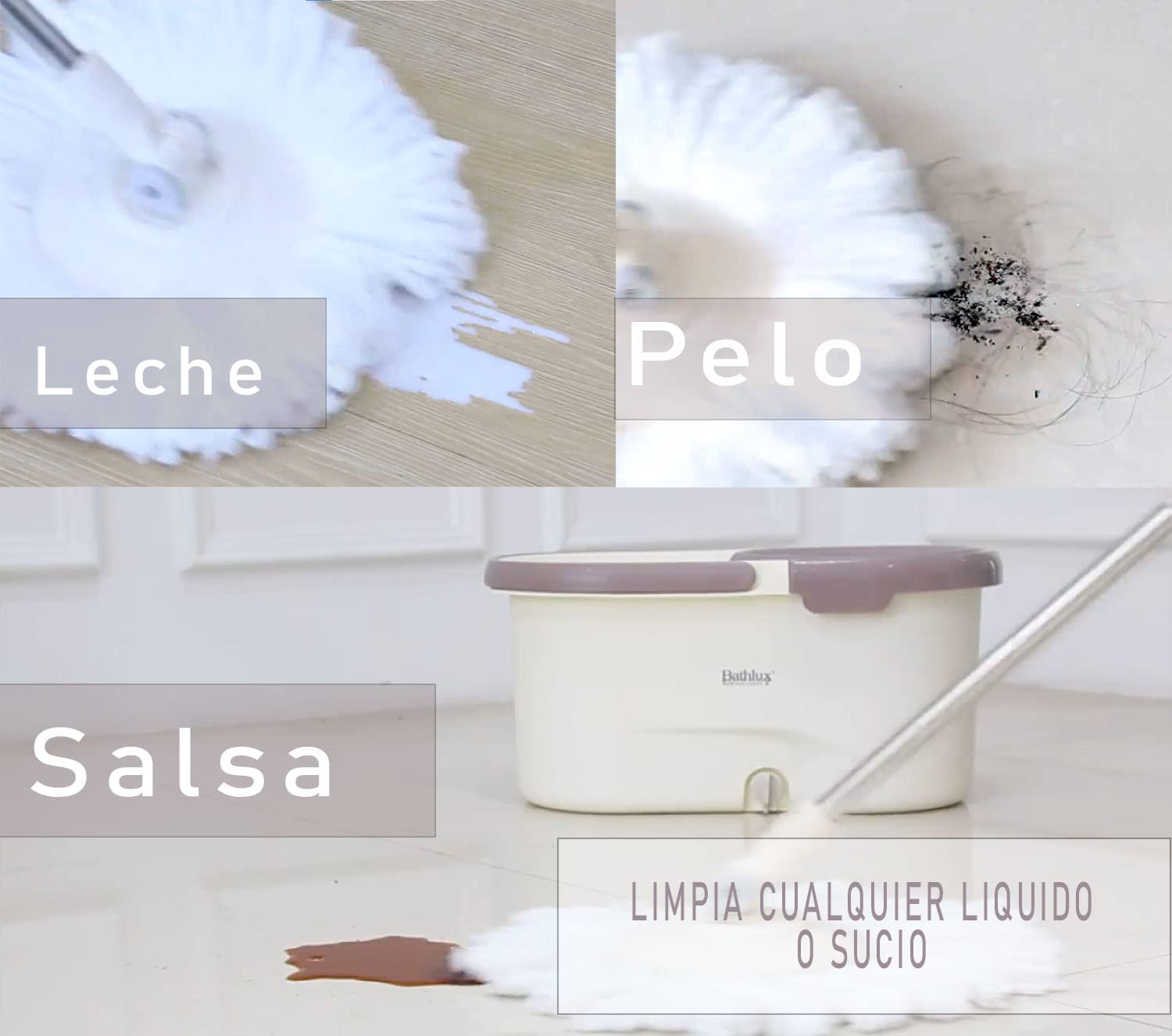 Mop and bucket set with swivel head 360 degree Microfiber mop and Turbo drainer mop set includes 1 additional mop