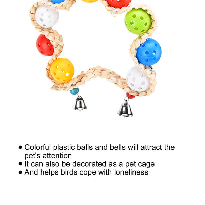 Vogel Opknoping Swing Maïs Blad Materiaal Papegaaien Schommel Speelgoed Voor Papegaaien Voor Huisdier Vogels