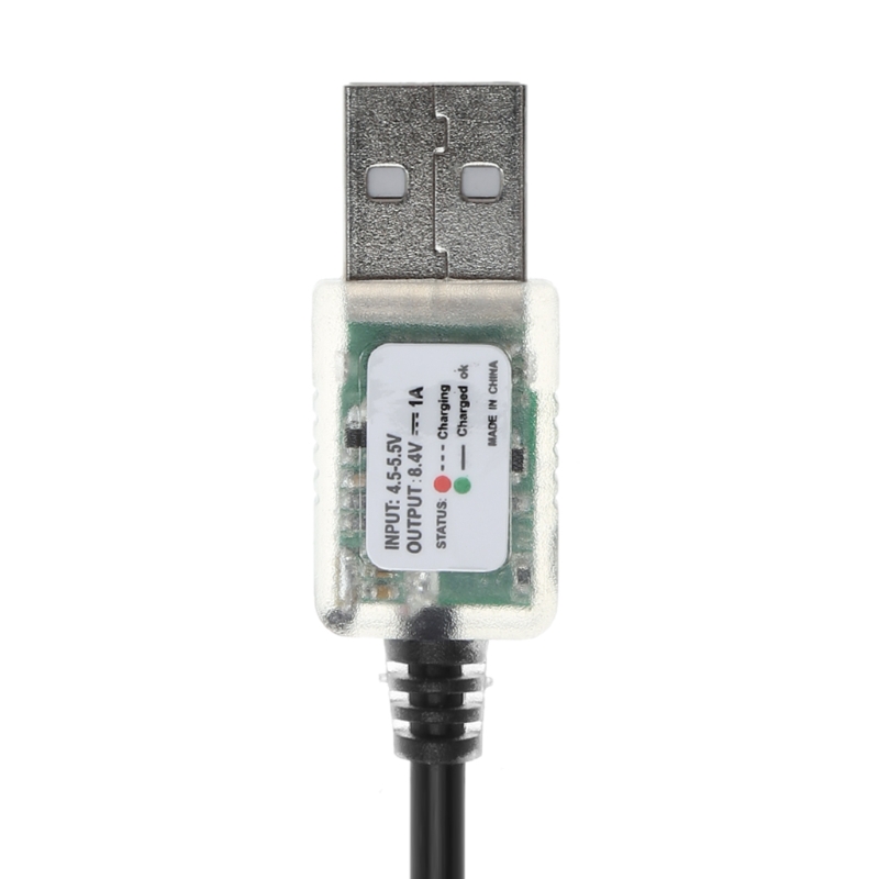 Usb- 5v to 8.4v- ladekabel für led-fahrradscheinwerfer mit 18650 akkus (hccy)
