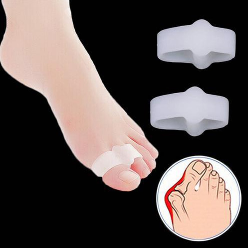 1Pair Silicone Gel Pad Straighteners Bunion Corrector Toe Pain Relief Protector Toes Gel Pedicure Foot Care