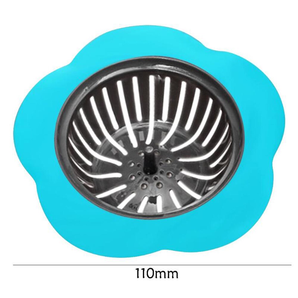 Accesorios de cocina fregadero de silicona colador en forma de flor fregadero de ducha tapa del desagüe fregadero colador Filtro de desagüe para pelo fregadero de cocina
