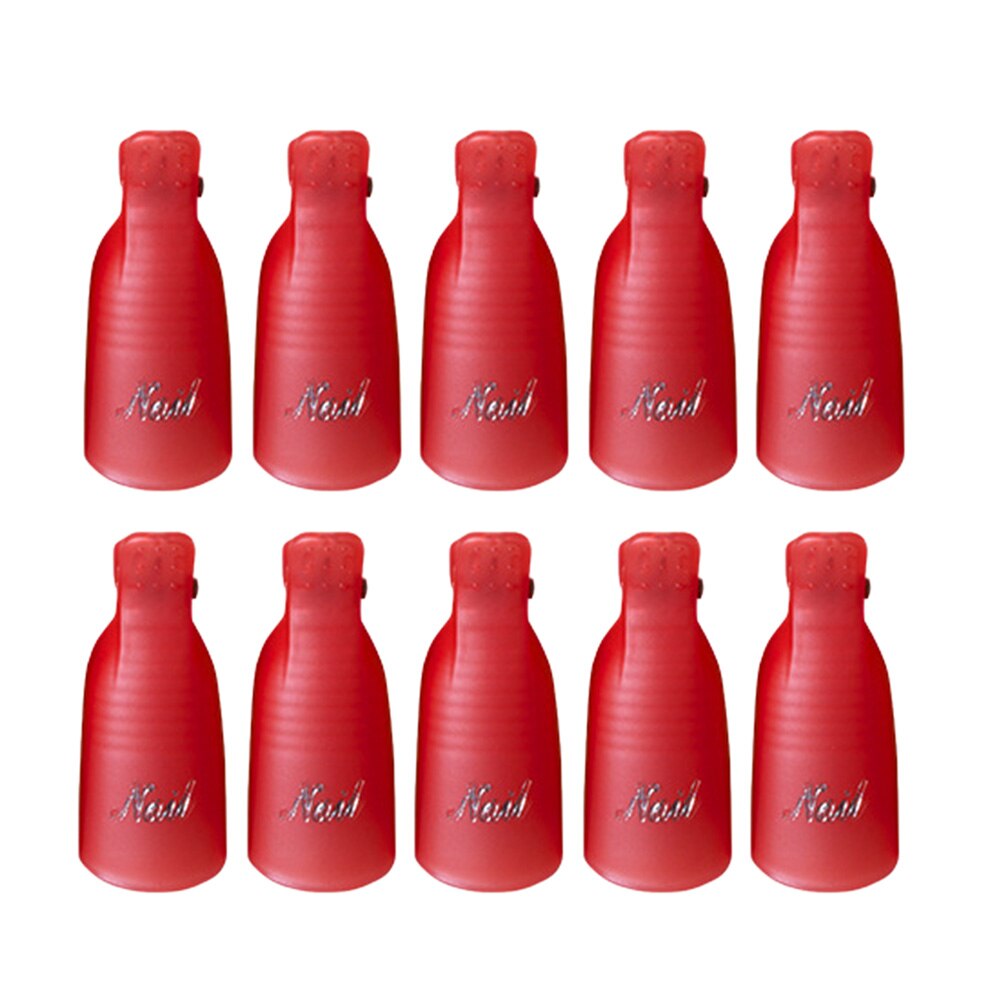 10pcs Foot Nail Polish Remover Plastic Toenail Clipper UV Gel Nail Tips Tool Resurrection Clip Cap for Women