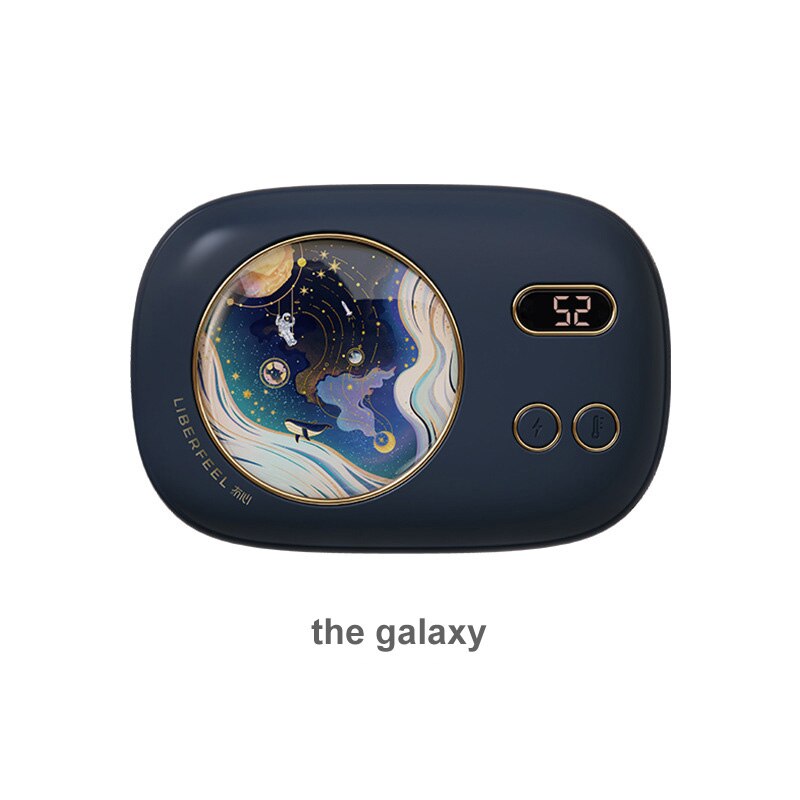 Banco de energía portátil 2 en 1 para bebé, Mini banco de energía de 10000mAh, calentador de manos de 52 °, batería de carga, Banco de energía: Galaxy