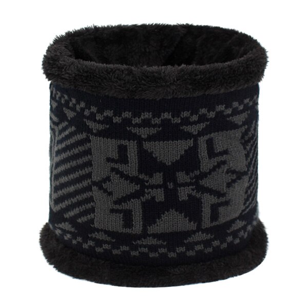 AETRUE Skullies Beanies Winter Knitted Hat Beanie Scarf Men Winter Hats For Men Women Caps Gorras Bonnet Mask Brand Hats: black scarf