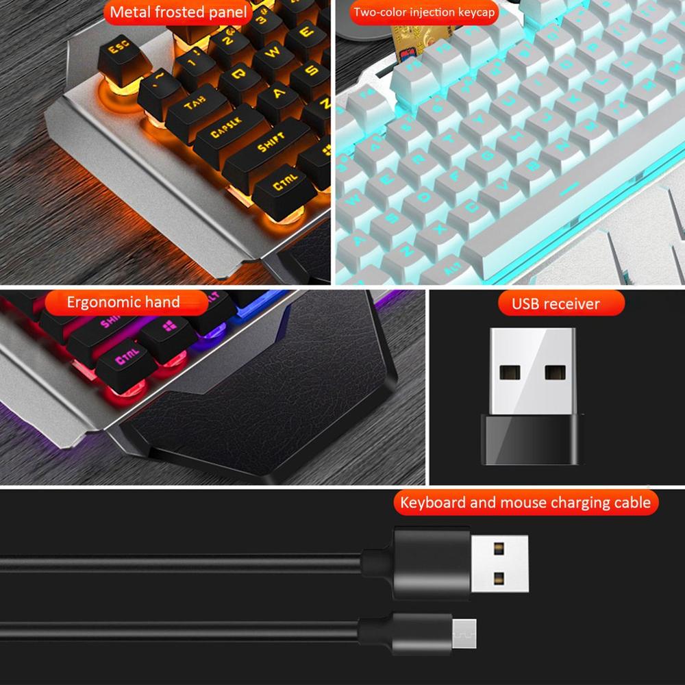 K680 Gaming tastatur und Maus Drahtlose tastatur Und Maus Set LED Tastatur Und Maus Kit Combos
