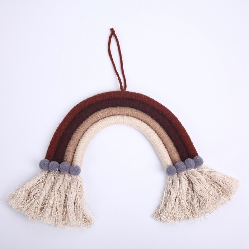 Nordic Stijl Opknoping Muur Decor Handgemaakte Kwekerij Rainbow Kids Bumpers Baby Wieg Tent Hanger Kamer: style 22-3