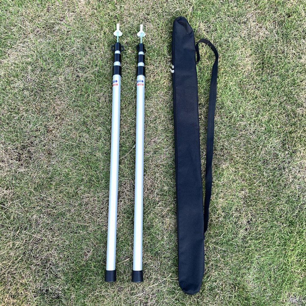 2PCS Lightweight Outdoor Tent Poles Adjustable Tarp Pole Rod Tent Aluminium Poles For Tents Camping Shelters Hiking
