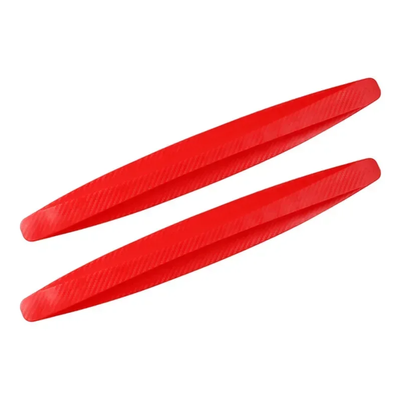Protector Universal de parachoques delantero y trasero para coche, cubierta de parachoques de goma, tira protectora de labio, tira decorativa para parachoques, 2/4 Uds.: Rojo