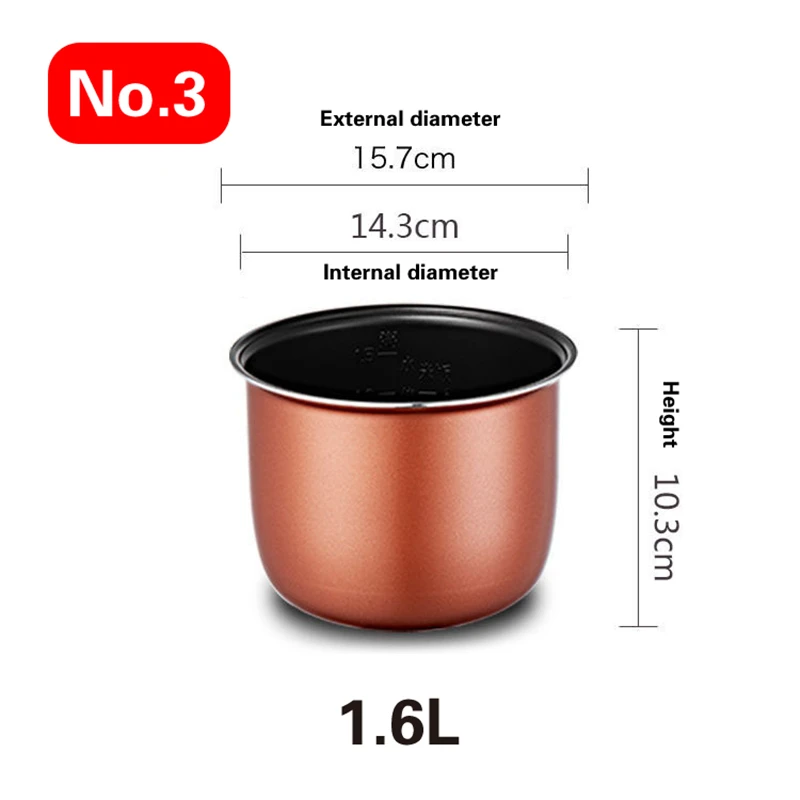 Mini olla arrocera eléctrica para el coche, revestimiento para cocinar arroz, accesorios universales, 1,2 L-4L