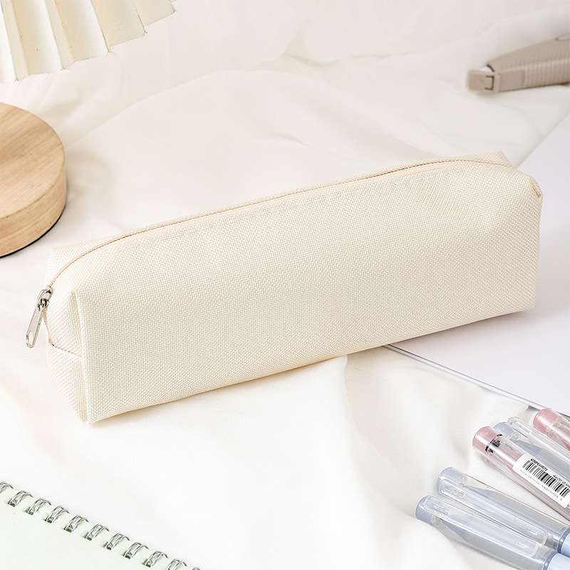Simple Pencil Case School Supplies Pencil Cases Estuche Escolar Solid Color School Stationery Kalemlik Trousse Pencil Pouch: Lavender