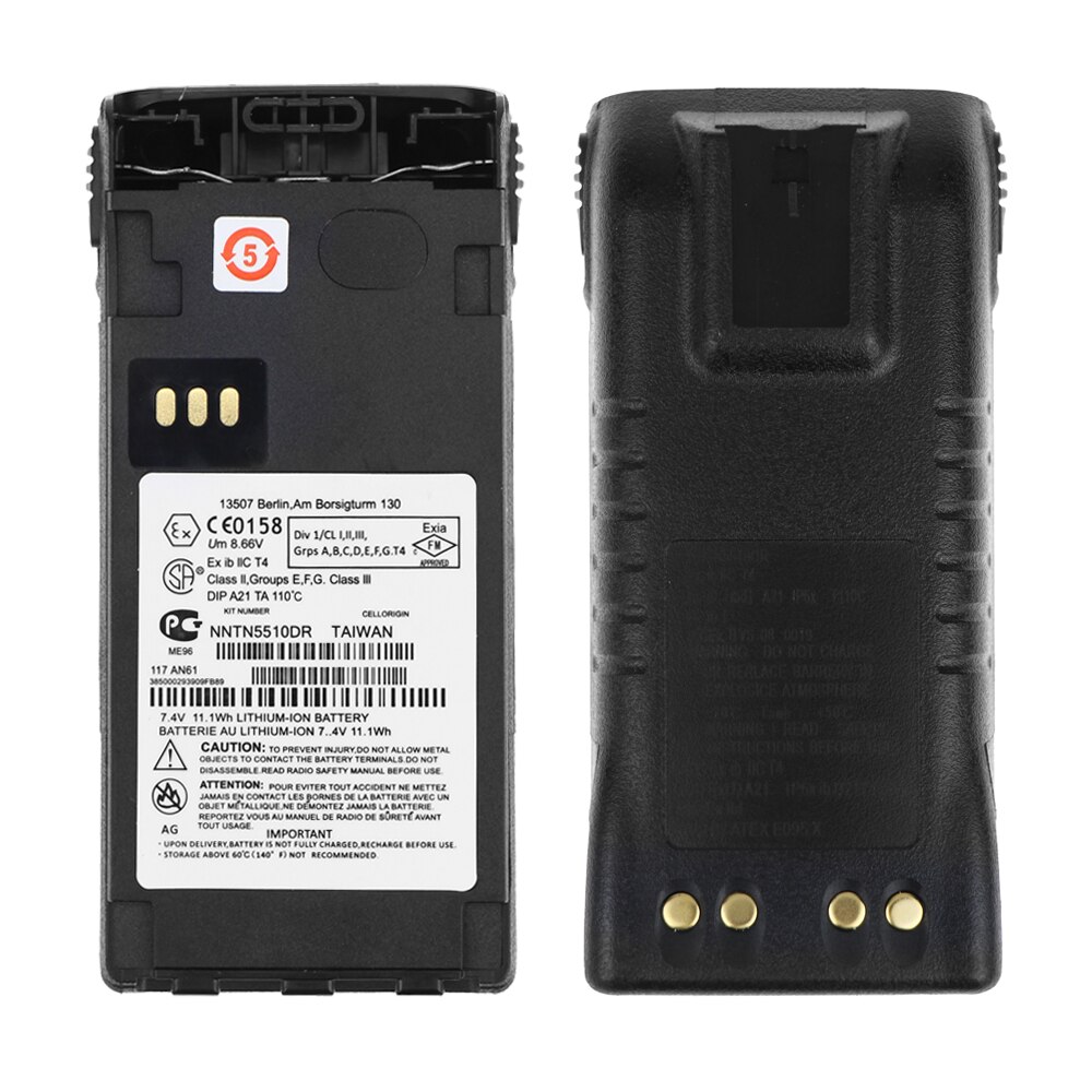 2200mAh Li-Ion ATEX Externe Batterie NNTN5510DR Für Motorola GP329EX GP339EX PTX760EX GP340 GP380 GP580 GP680 Radios