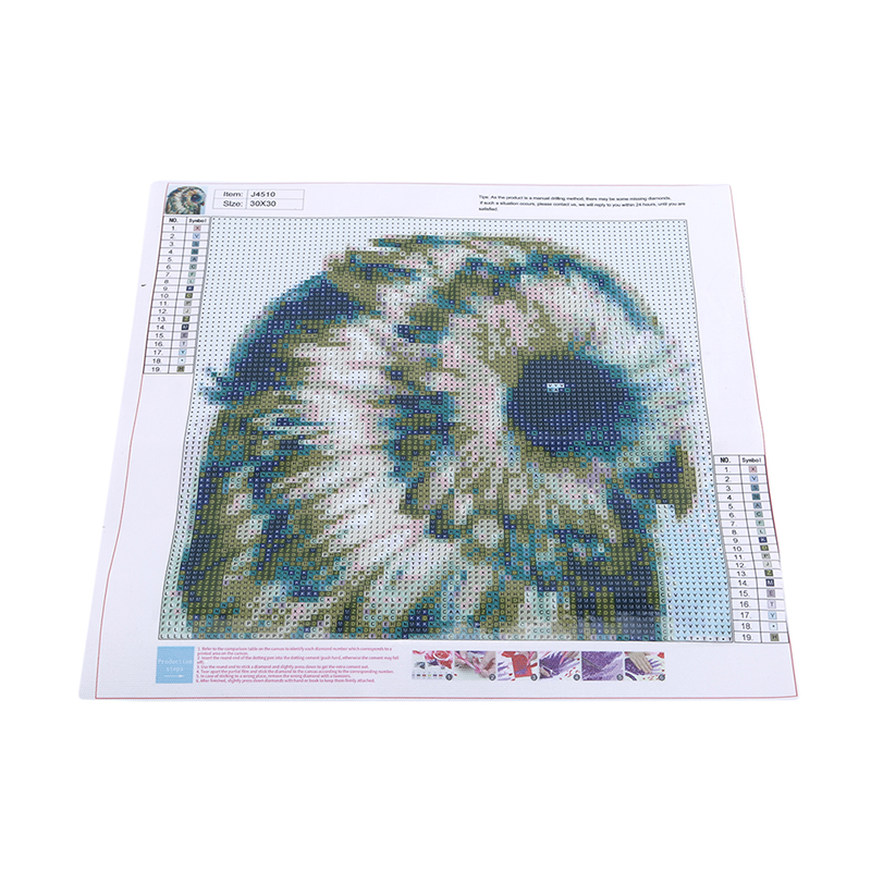Bilde farge 5d diamant maleri fugl stue soverom ugle korssting murstein stein pinne drill