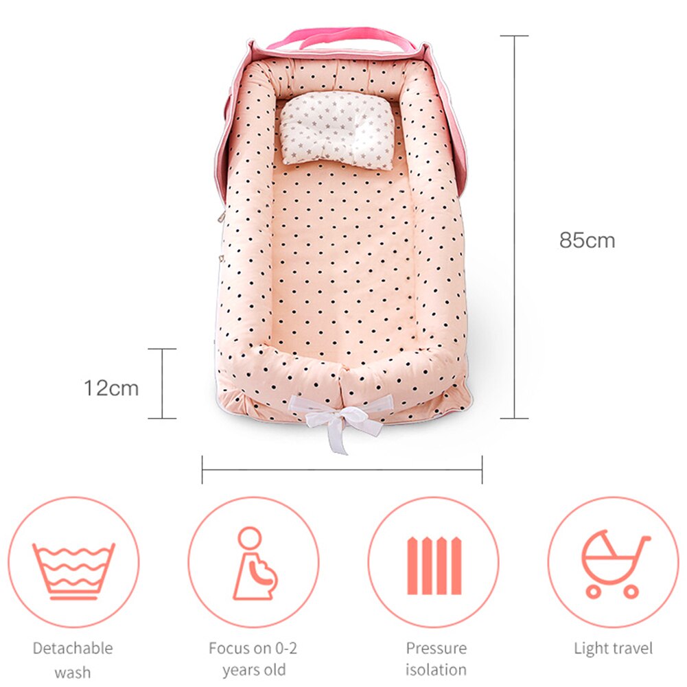 Cuna de bebé plegable portátil para niños y niñas, cama de viaje, cuna de algodón infantil, cuna de bebé, cama de recién nacido