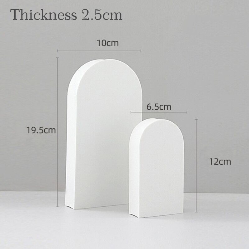 Photo Background Shoot Props Hard Foam Cubes Set Photography Decoration Studio Fotografia for Food, Drink, Jewelry, Cosmetics: Curve White 2pcs