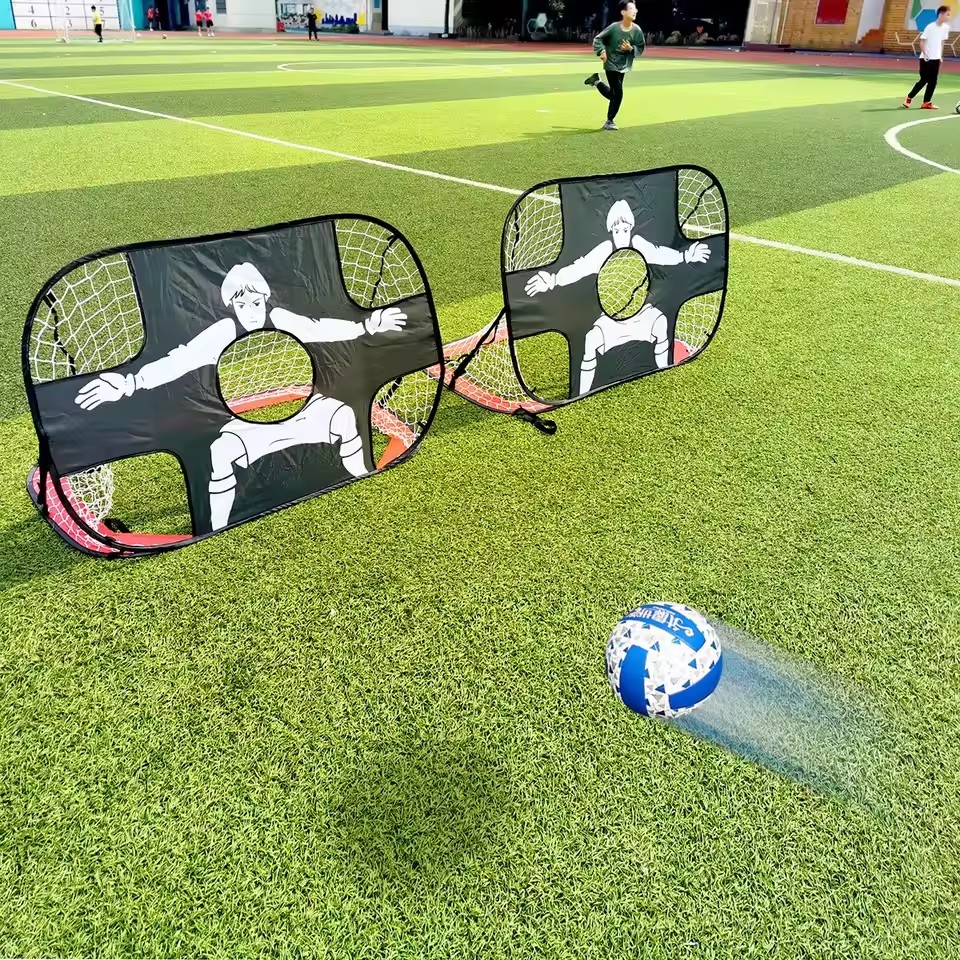 Foldbart fodboldmål i nylon til børn og voksne, fodboldmålnet til legeplads, baghave, indendørs og udendørs træning