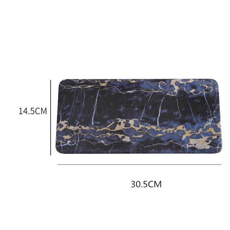 Marble Flat Plate Rectangular Sushi Spaghetti Steak Salad Container Pot Restaurant Japanese Cuisine Barbecue Kitchen: M