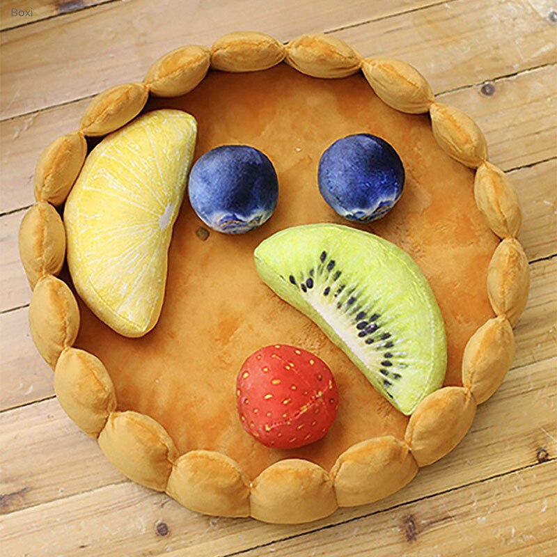 Kawaii Fruit Tart Dog Cat Bed House Cotton Cake Shaped Pet Kennel Home Funny Cute Puppy Kitten Washable Nest Winter Warm Cushion