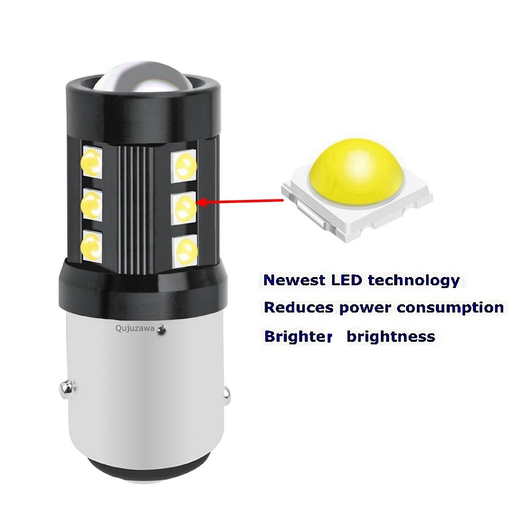 2 stück 1157 -fach 15d p21/5w led-auto-rückleuchten, bremsleuchten, automatische blinker, tagfahrlicht, rot, weiß, gelb