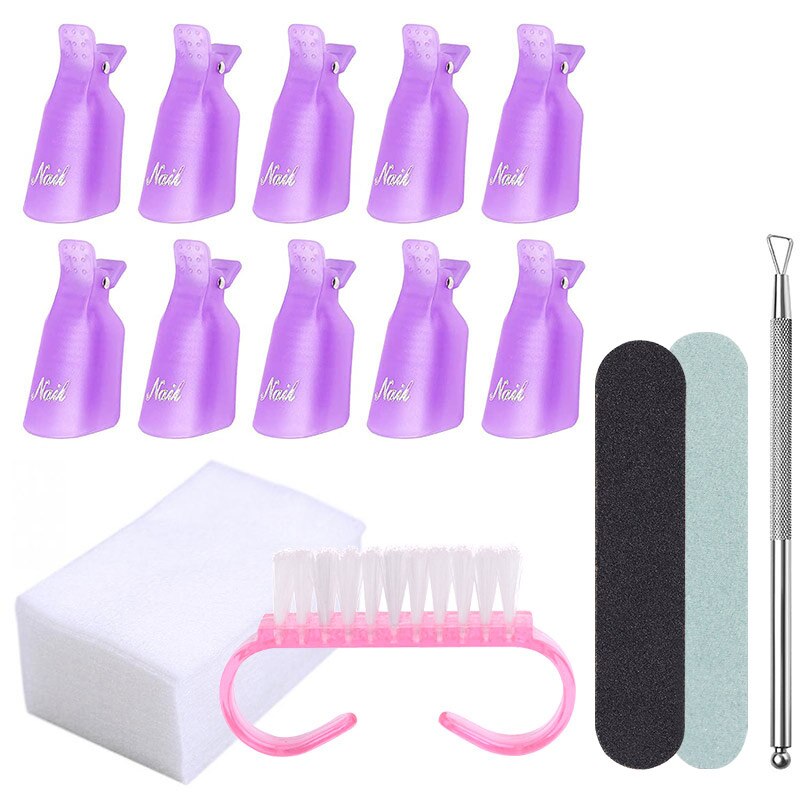 Manicure Nail Set Nail Art Tool Kits Cuticle Pusher Nail File Buffer Nagellak Remover Pedicure Nail Care Alle Voor manicure: Set 3