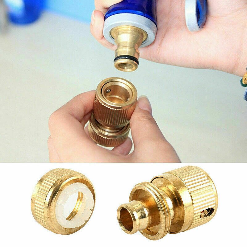 1/2 "Conexión rápida conector giratorio acople de manguera de jardín bifurcado para sistemas de riego IrrigationBrass de adaptador de manguera