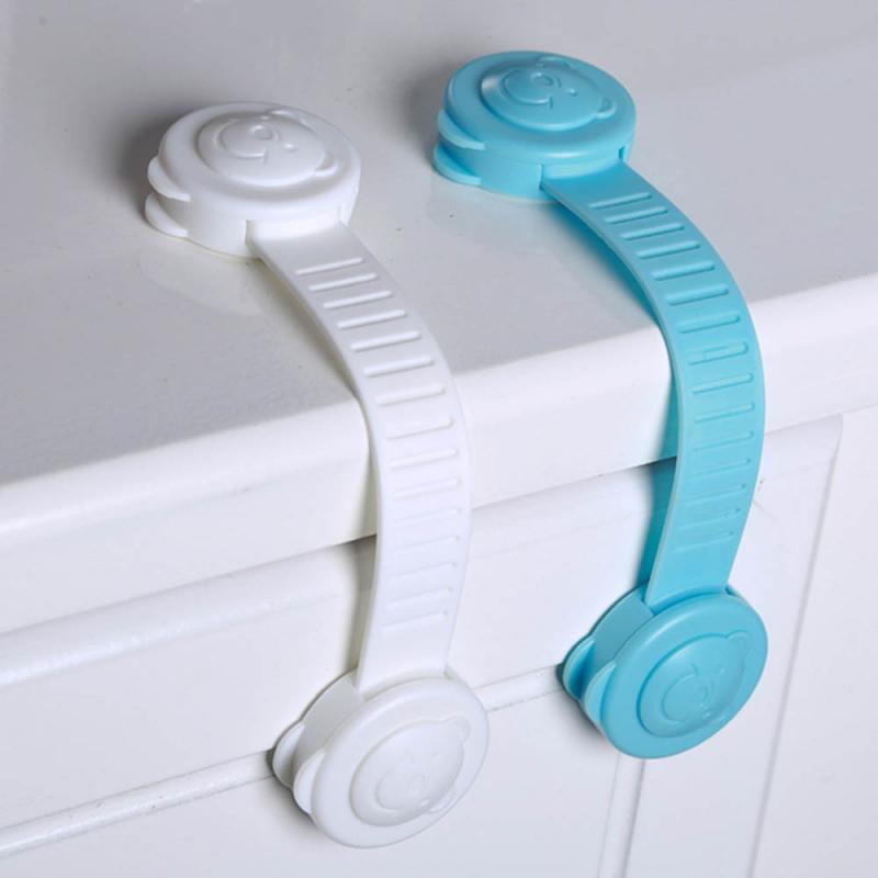 Child Lock Drawer Door Cabinet Cupboard Toilet Safety Locks Adjustable Lock Infant Cabinet Locks & Straps