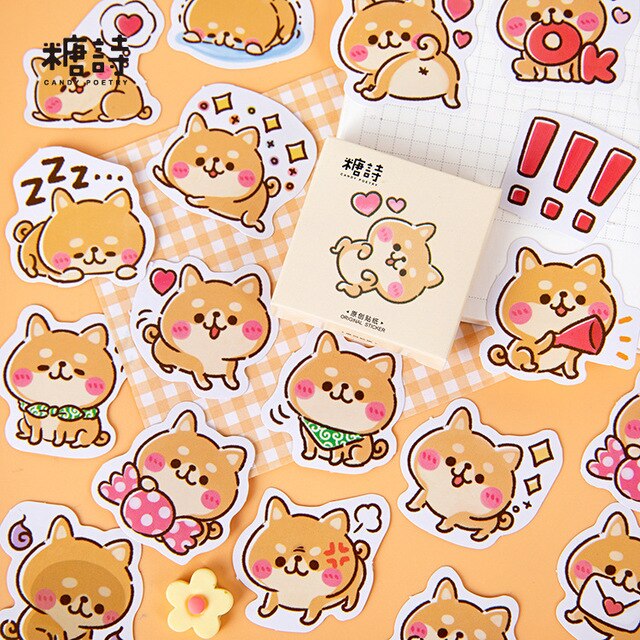 45Pcs/set Bubble Cartoon Stickers Decorative Sticker Diary Stationery Album Sticker Flakes Scrapbooking